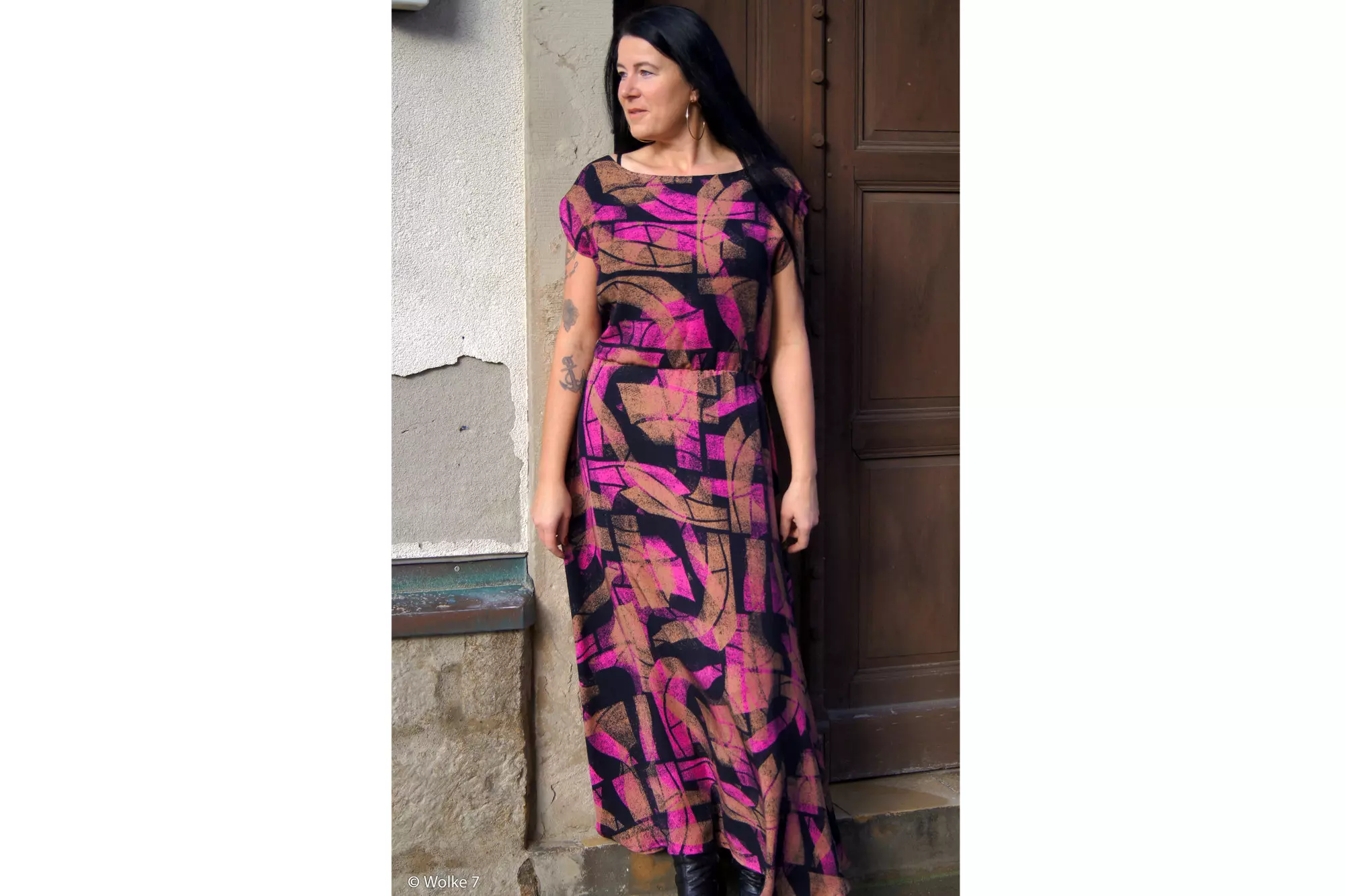 Viskose Stoff - Nature Shapes by Thorsten Berger in royalblau – Bild 7