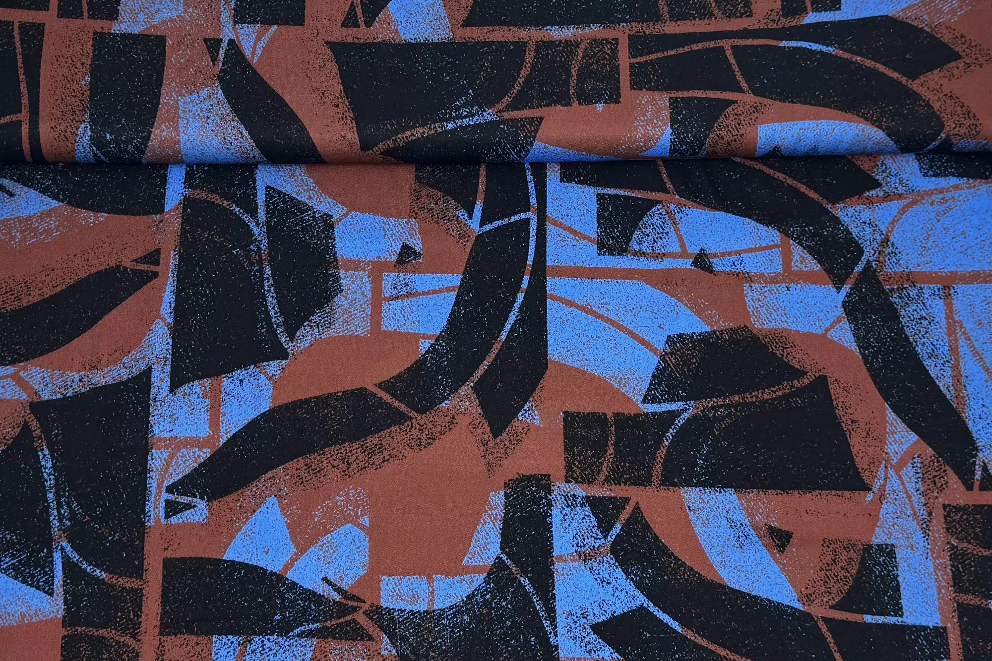 Viskose Stoff - Nature Shapes by Thorsten Berger in royalblau