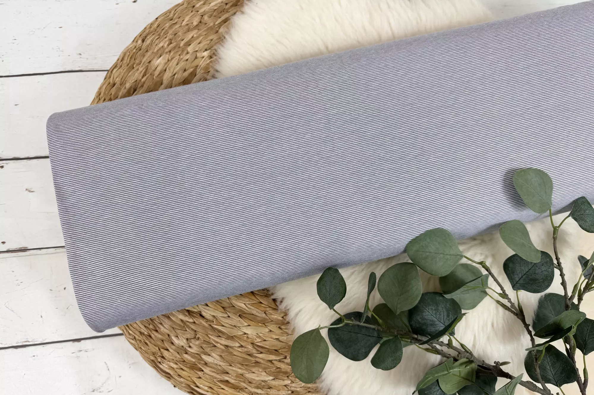 Jersey Stoff mit 1mm schmalen Streifen in verschiedenen Farben – Öko-Tex 100 – Bild 4