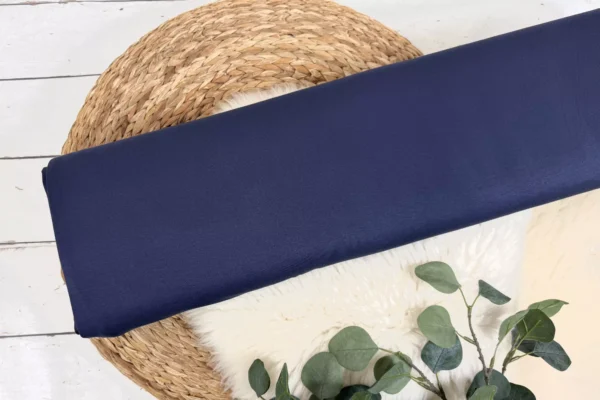 elastischer Viskosejersey Stoff in uni Farbe nachtblau