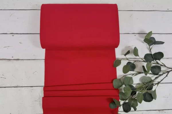 Bündchen Stoff - Uni rot - 35cm Schlauchware Öko-Tex-100