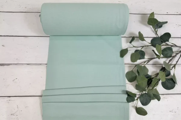 Bündchen Stoff - Uni soft mint - 35cm Schlauchware Öko-Tex-100