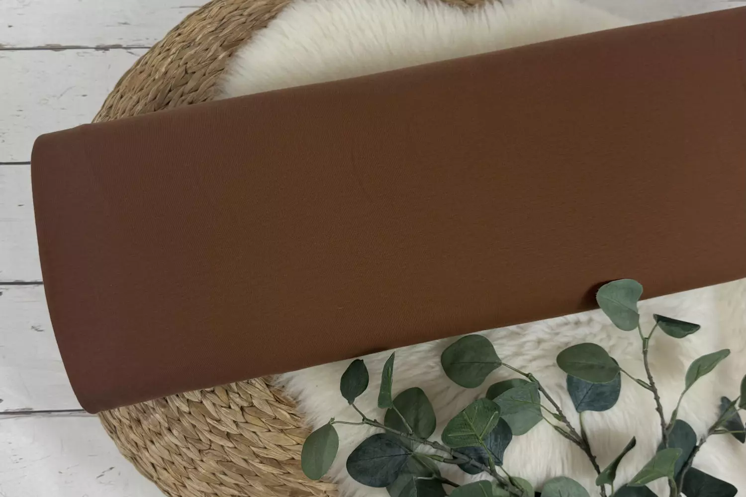 angerauter Sweatstoff - Uni beige, taupe, braun und sand (versch. Farben) Öko-Tex-100 Wintersweat – Bild 7