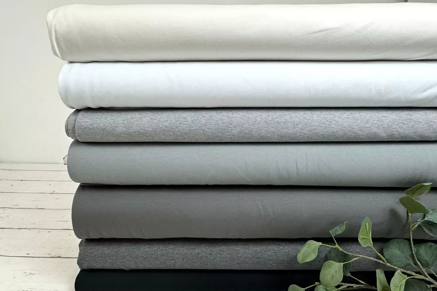 angerauter Sweatstoff - Uni schwarz, grau, hellgrau, dunkelgrau, weiß, ecru (versch. Farben) Öko-Tex-100 Wintersweat